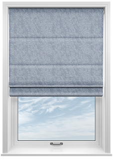 Tussah, Smoke - Twist&Fit Roman Blind